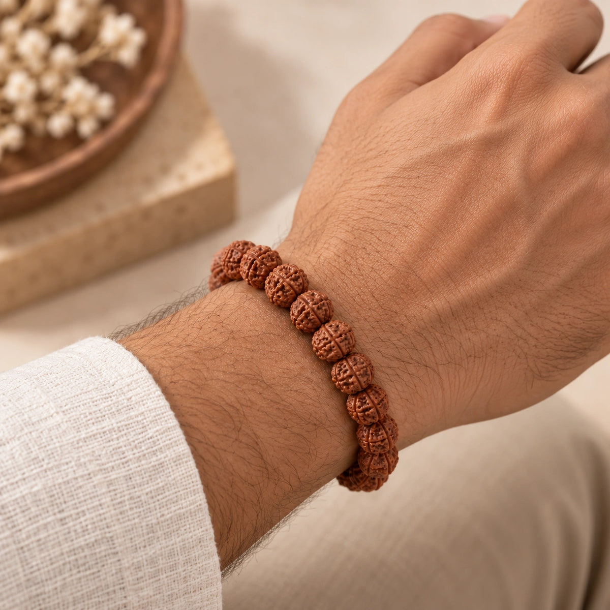 5 Mukhi Rudraksha Bracelet - Peace, Focus & Protection