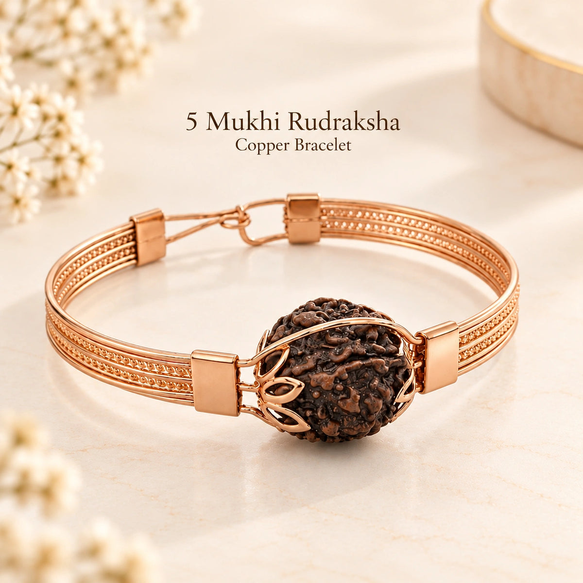 5 Mukhi rudrakhsha Copper bracelet