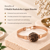 5 Mukhi rudrakhsha Copper bracelet