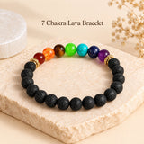 Money Magnet and Seven Charka with Lava Stone Bracelet Combo