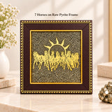 7 Horses Raw Pyrite Frame - For Money & Wealth