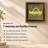 7 Horses Raw Pyrite Frame - For Money & Wealth
