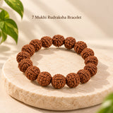 7 Mukhi Rudraksha Bracelet - Nepal Original & Lab Certified
