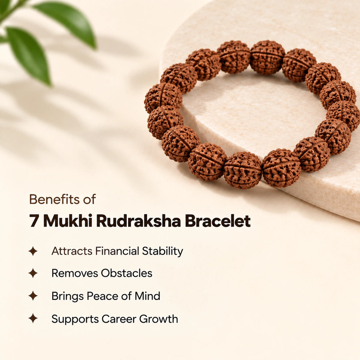 7 Mukhi Rudraksha Bracelet - Nepal Original & Lab Certified