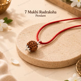 7 Mukhi Rudraksha Pendant - Certified
