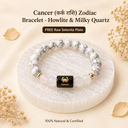 Cancer (कर्क राशि) Zodiac Bracelet - Howlite & Milky Quartz