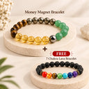 Money Magnet and Seven Charka with Lava Stone Bracelet Combo