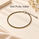 Raw Pyrite Anklet - For Wealth & Confidence
