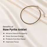 Raw Pyrite Anklet - For Wealth & Confidence