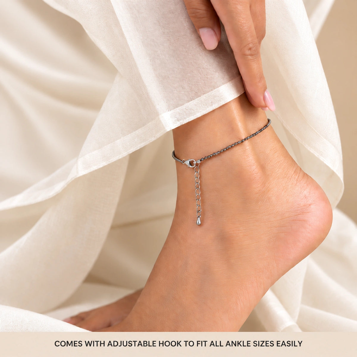 Raw Pyrite Anklet - For Wealth & Confidence