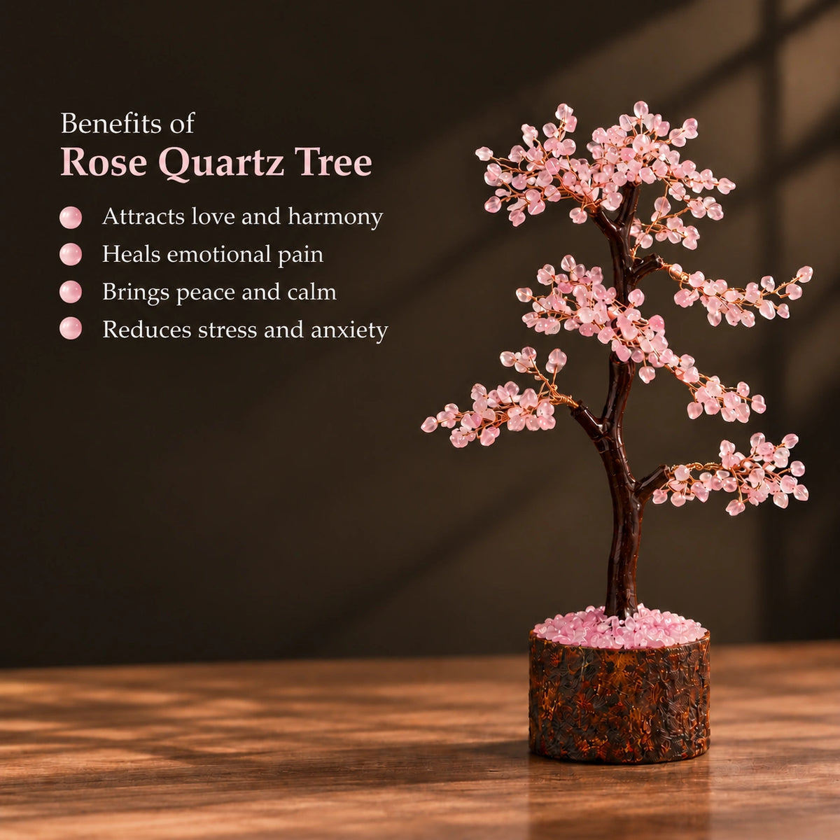 Rose Quartz Tree -  300 Beads