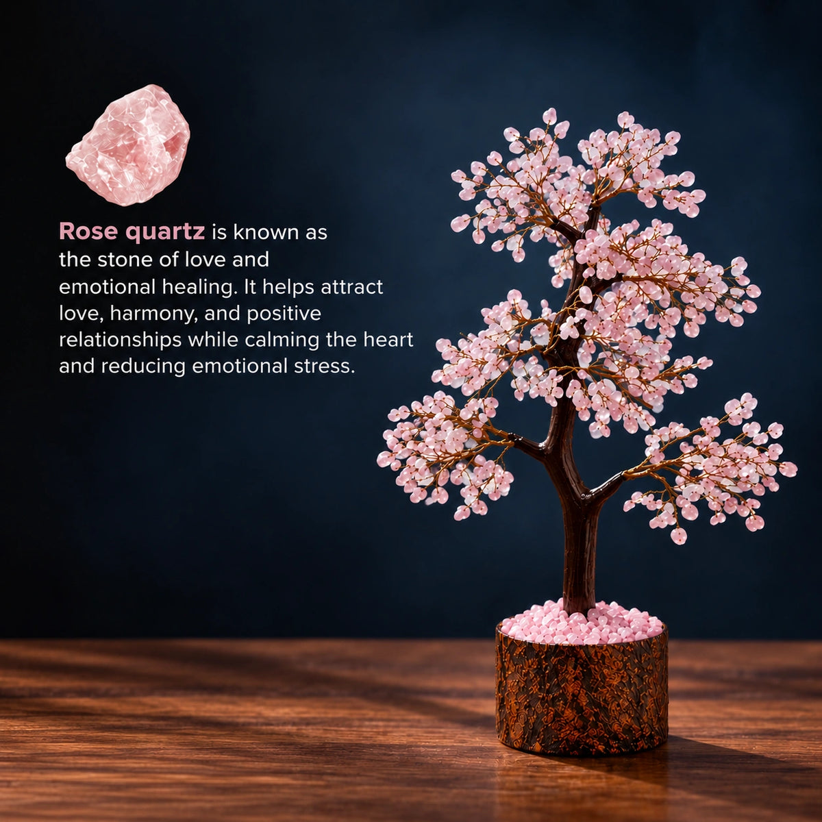 Rose Quartz Tree -  300 Beads