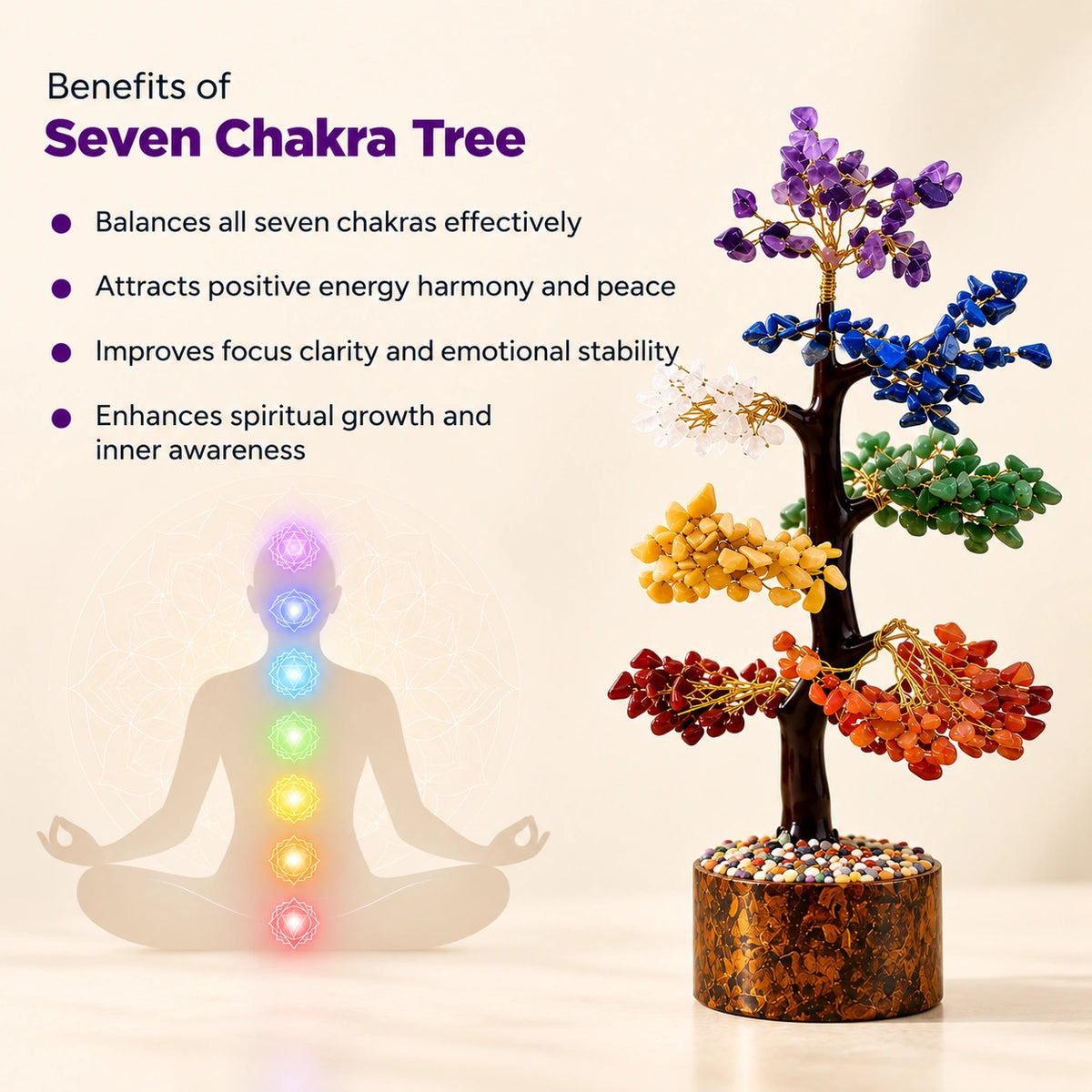 Seven Chakra Tree - 300 Beads