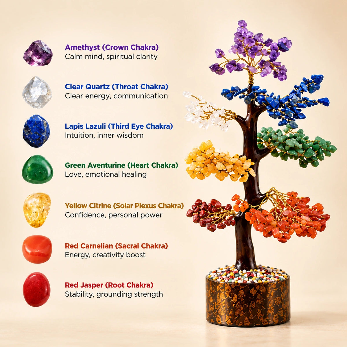 Seven Chakra Tree - 300 Beads