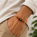 Taurus (वृषभ राशि) Zodiac Bracelet - Sunstone & Carnelian
