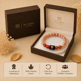 Taurus (वृषभ राशि) Zodiac Bracelet - Sunstone & Carnelian