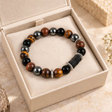 Triple Protection Healing Bracelet With Damru 8mm