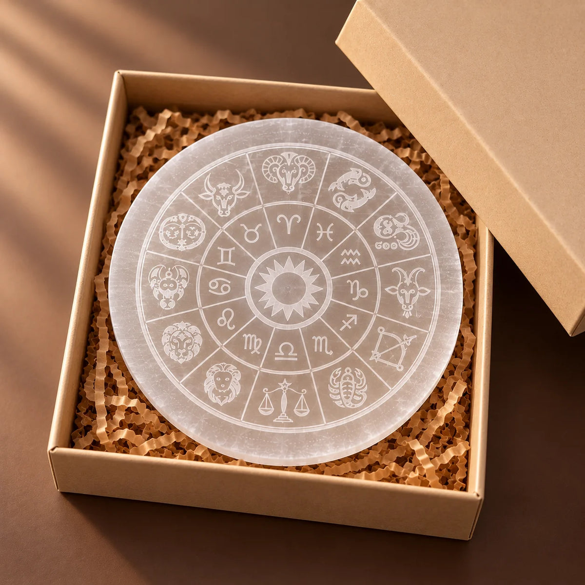 Zodiac Selenite Charging Plate